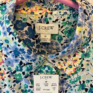J. Crew Floral Button Down Shirt - S - New with Tags